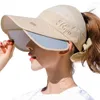 Czapki piłki letnie czapki dla kobiet słonecznych wizjerów Suncreen Cap Kobieta na zewnątrz swobodne baseball rower ochrony UV