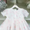 Brand designer kids clothes girls dresses Letter logo printing child skirt lace Princess dress Size 90-150 CM baby frock 24Mar