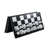 Jeu d'échecs médiéval avec échiquier de haute qualité 32 pièces en argent doré jeu de société magnétique ensembles de figurines Szachy Checker 240312