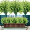 Decorative Flowers Durable Artificial Plant Faux Green Plants Decor Realistic Ferns Branches For Indoor Outdoor Garden Set Of 10