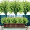 Lot de 10 fleurs décoratives, plantes artificielles durables, fausses plantes vertes, Branches de fougères réalistes pour jardin intérieur et extérieur