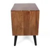 AB Home 55,1 cm Wysokie brązowe drewno acacia/żelazo/mdf aster stół dekoracyjny, meble do sypialni