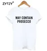 Женская футболка может содержать буквы Prosecco Женская футболка Fun Топ для женщин и девочек Футболка Hipster Tumblr Direct HH-411 240323
