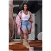 Plus Size Kleider Herbst Winter Mode Einfarbiges Kleid Frauen Laterne Ärmel Reißverschluss Dstring Lässig Lose Passform Drop Delivery Apparel W Otuqe