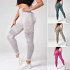 Active Pants Tie Dye Print Fitness Byxor Ruched Tummy Control Yoga Leggings Hög midja med fickor för kvinnor tjocka
