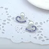 Studörhängen ER-00538 Korean Rhinestone Wedding Present Heart Earings Fashion Jewelry 2024 artiklar Kvinnor Partihandel i bulk