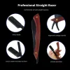 Razor Professional Barber Stainless Steel Folding Classic Wood Shaving Razors For Men Removal Razor Knife Holder Beard Stylist Tool