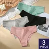 Women's Panties 2024 3Pcs Cotton Soft Women Underpants Solid Girls Briefs Sexy Female Lingerie Comfortable Intimate Underwears