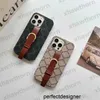 Designer IPhone15 Luxury Leather Wrist Strap Phone Cases Luxury Designer Classic Letter Pattern Cell 14 13 Pro Max 14Plus Rhinestone Print Cell Phone Case8