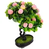 Dekorativa blommor livtro delade fruktträd dekorbord mittpiece bonsai dekoration simulering