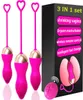 3 In1set kurczące wibrator pochwy kulki miłosne Bezprzewodowe zdalne wibrujące jaja wibratory dla kobiet dorosłych erotycznych zabawek seksualnych Y5665713