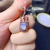 Hängen 925 Silver Inlagd Natural Opal Pendant kan användas som en tröja kedja Confession Gift