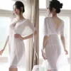 Mu Ran Sexy New Pyjamas Transparent Mesh Women's Sentiment Dresses Loose Size Fat Mm Fun Sleeping Skirt 428353