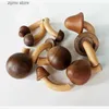 Fridge Magnets Mushroom Frozen Magnetic Refrigerant Magnetic Sticker Microwave Cabinet 3D Wooden Magnetic Craft Decoration Y240322