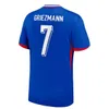 Mbappe French Soccer Jerseys 22 2023 2024 2025 Zaire-Emery Giroud Griezmann Tchouameni Kolo Muani Coman Saliba Thuram Camavinga Flock Men Men Kids Kids 4XL