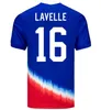 2024 Pulisic Usas Soccer Jerseys Reyna Aaronson Weah Acosta McKennie 23 24 Maillot de Futol Ferreira Dest Morgan oss en fotbollskjorta Rapinoe Dunn Kvinnor barn