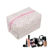Storage Bags Soft Cotton Cosmetic Bag Travel Portable Quilted Zipper Pouch Supplies Organizer For Eyeliner Face Creams
