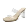 High Heeled Transparent Sandals Platform Wedges For Women Summer Fairy Crystal Thick Sandles Heels Beach Woman Shoes 240228