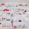Boucles d'oreilles à Clip en cristal pour femmes, breloques, vente en gros, 30 paires/lots, Style mixte, bijoux cadeaux de fête
