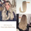 Extensions Ombre Balayage P18T1860 Tape In Extensions Cheveux Humains Gris Brun Blond Couleur Hightights Tape ins 20 pouces 50g 20pcs / pack