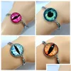 Bracelets de charme En gros 10pcs Top Femmes Sier Alliage Eyeball Bracelets Bracelets Fête D'anniversaire Faveur Drop Livraison Bijoux Dhgarden Dhngi