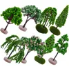 Dekorative Blumen, 8 Stück, Mikro-Landschaftsbaum, Sandtisch, Zubehör, Dekor, Gartenbäume, Mini-Modell, Kunststoff, Fake für Zug