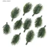 Faux verdure florale 20 pièces aiguilles de pin artificielles fausse plante pour les décorations de Noël décor à la maison nouvel an 2023 bricolage artisanat guirlandes accessoires cadeaux Y240322