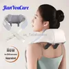 マッサージネックピローズJianyoucare電気首の肩ボディマッサージャー加熱された練習shiatsu shawl cervical backマッサージマッサージ疲労240322