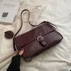 Dripstring Women Retro Crossbody Bag z klamrą w stylu vintage Pu skóra duża pojemność codzienna torebka dla kobiet