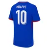 France 2024 Maillots de football Français Benzema Chemises de football MBAPPE GRIEZMANN Franes CAMAVINGA Kit 22 23 DEMBELE HERNANDEZ Hommes Enfants Maillot d'avant-match