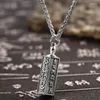 Chains Stereoscopic Embossed Design Six-character Mantra Pendant Classic 925 Silver Can Open Men's And Women's Necklace Jewelry