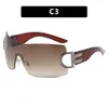2 pcs Fashion luxury designer D-shaped frameless Y2K millennium sunglasses 2023 new sunglasses fashion net red sunglasses personality