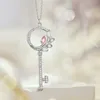 Chains STL Border European And American S925 Sterling Silver Necklace Female Forest Style Key Niche Design High-end Zirconia