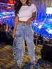 Kadın Kotları 2024 Bahar Stili Denim Ücretsiz Genç Katı Sıradan Tursel Safari Yüksek Bel Kadınlar Uzun Geniş Bacak Pantolon