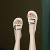 Slippers Black Home Shoes For Women 2024 Woman Low Heel House Slides Sandals Indoor Summer White On Offer Shoe H Sandal Non Slip