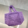 Fashion designer Women Straw Grass totes bag designer crochet HOBO hallow out mesh handbag womens shoulder bag