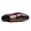 Ayakkabı Brogue Shoes Oxfords Derby Tüm Kahverengi Pu Tehlikeli İş Ayakkabıları Chaussures ile Erkekler İçin Hommes