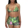 Women's Swimwear Sexy Bikini 2024 Floral Swimsuit Women Shorts Push Up Suit Brazilian Summer Beachwear XXL Sling Top