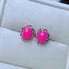 Boucles d'oreilles en argent Sterling 925, opale rose naturelle, bijoux ovales, cadeau pour femmes