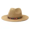 Pare-soleil Jazz chapeau printemps été femmes large bord casquette de paille femme voyage en plein air chapeau de soleil dames casquettes de protection solaire Style britannique nouveau