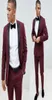 Wine Red Men039s Wedding Dress Slim Fit Suits Formal Prom Brand Designer Sports Groomsman Tuxedos Suits JacketPants4745491