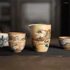 Cups Saucers Dun Huang Fei Tian Porcelain Fair Cup Chinese Tea Kung Fu Vintage Zen Sea Teacup Teaware Yellow Ceremony Utensil