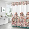 Shower Curtains Retro Curtain Nordic Boho Flowers Printing Bathroom Waterproof Fabric Bath Decoration Sets With Hooks
