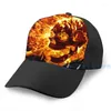 Ball Caps Fashion Ghost Rider Fire Basketball Cap Men Women Graphic Print Black Unisex Adult Hat