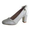 Классические туфли Wedopus, женские туфли-лодочки на блочном каблуке по индивидуальному заказу с круглым носком, свадебные туфли-лодочки