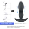 IKOKY telescopico vibrante dildo butt plug vibratore massaggiatore prostatico giocattoli erotici per uomini telecomando anale 240312