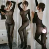 Sexy set collants Hot Bodystocking Femmes ouvertes Chauchet de lingerie Body en mailles noires