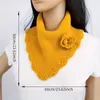 Scarves Women Knitted Collar Scarf Neck Winter Warm Flower Thick False Ring Elastic Neckerchief