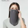 Moda Máscaras Faciais Pescoço Polainas OhSunny Mulheres Protetor Solar Lenço Protetor Anti-Poeira Secagem Rápida Suave Respirável Lavável Ajustável Sólida Máscara de Verão L240327