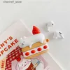 Accessoires pour écouteurs 3D chaton gâteau mignon étui pour casque sans fil pour Airpods 2 étui pour écouteurs de dessin animé pour Airpods Pro étui pour écouteurs boîte de chargement Y240322